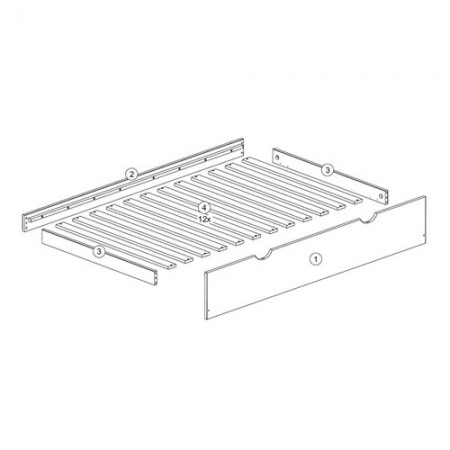 GK033 - White : Giường Kéo Phụ Sát Đất - Gầm Giường